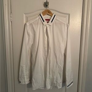 Hugo white with black glitter decoration shirt. Size 42. Great condition